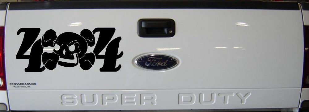 Skull 4X4 Off Road Decal Truck Car Window Vinyl Sticker (Black)