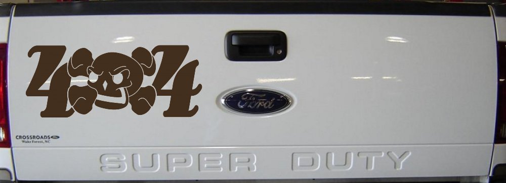 Skull 4X4 Off Road Car or Truck Window Decal Sticker
