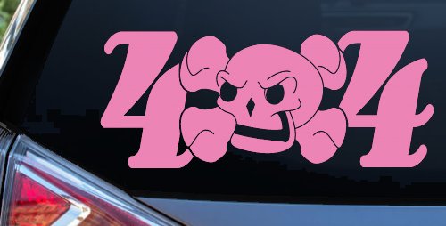 Skull 4X4 Off Road Car or Truck Window Decal Sticker (Pink)