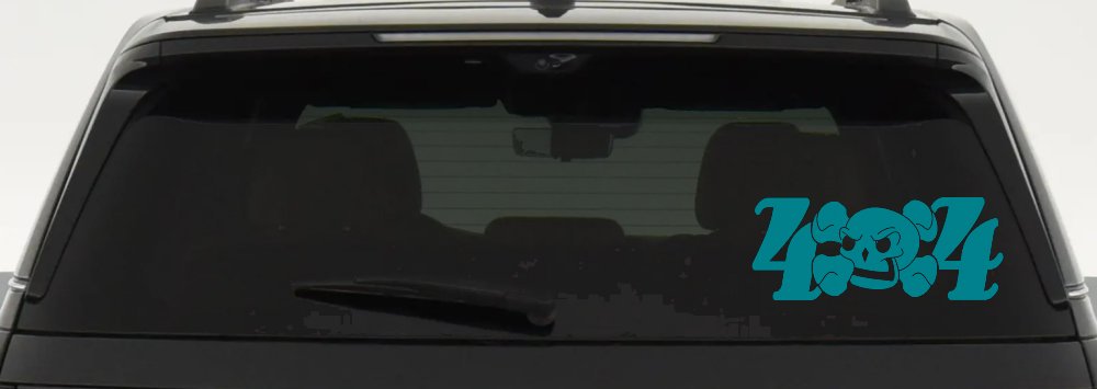 Skull 4X4 Off Road Car or Truck Window Decal Sticker