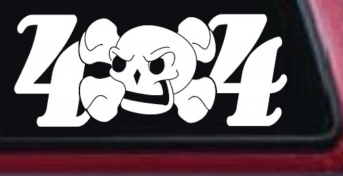 Skull 4X4 Off Road Decal Truck Car Window Vinyl Sticker (White)