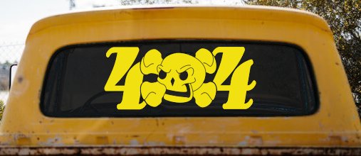 Skull 4X4 Off Road Car or Truck Window Decal Sticker