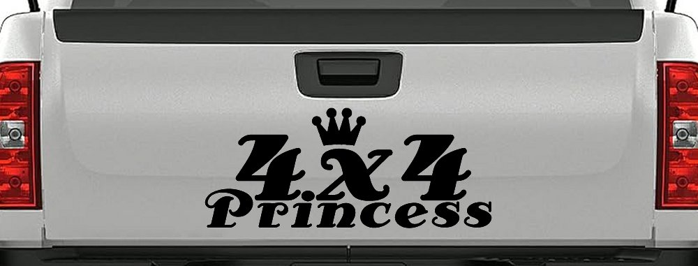 4X4 Princess Off Road Car or Truck Window Decal Sticker