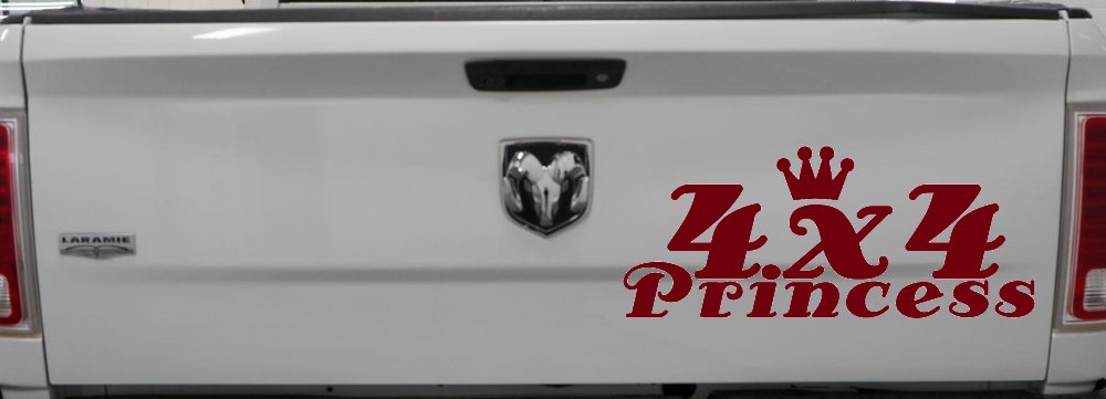 4X4 Princess Off Road Car or Truck Window Decal Sticker
