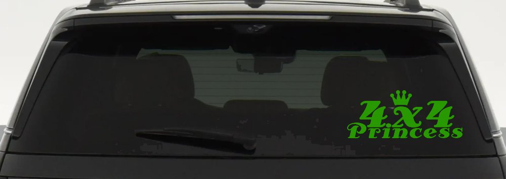 4X4 Princess Off Road Car or Truck Window Decal Sticker (Lime)