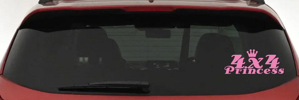 4X4 Princess Off Road Car or Truck Window Decal Sticker (Pink)