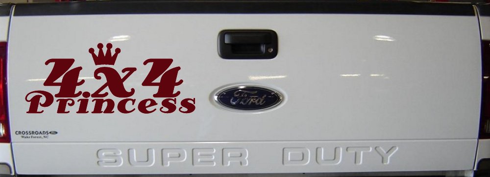 4X4 Princess Off Road Car or Truck Window Decal Sticker