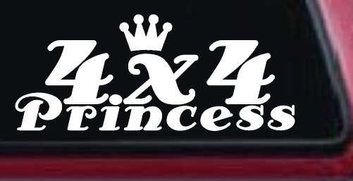 4X4 Princess Off Road Car or Truck Window Decal Sticker