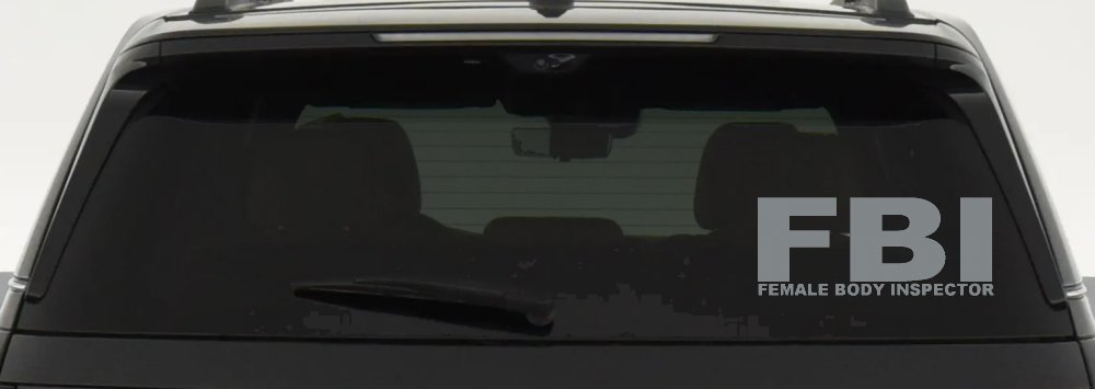 FBI Female Body Inspector Funny Car or Truck Window Decal Sticker (Telegrey)