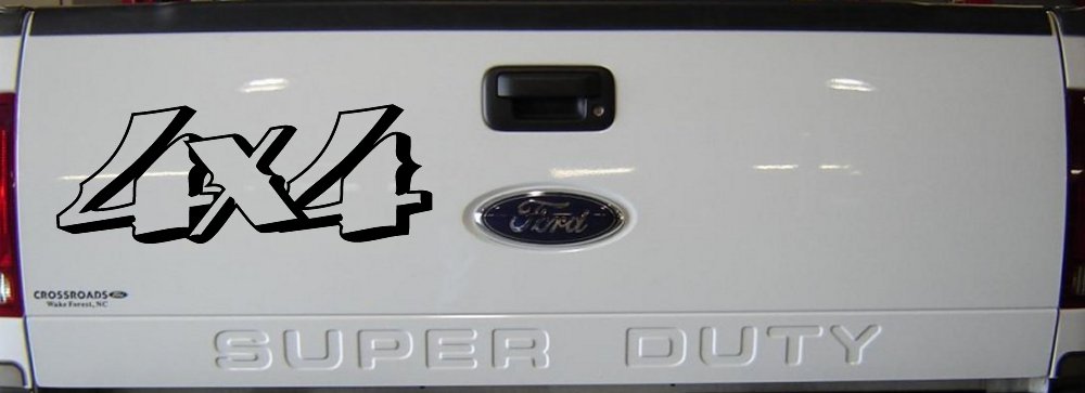 4x4 Off Road Decal Truck Window Sticker Vinyl SUV Car Adventure (Black)