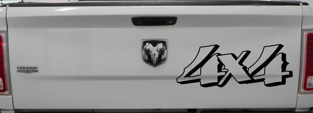 4X4 Off Road Car or Truck Window Decal Sticker (Black)