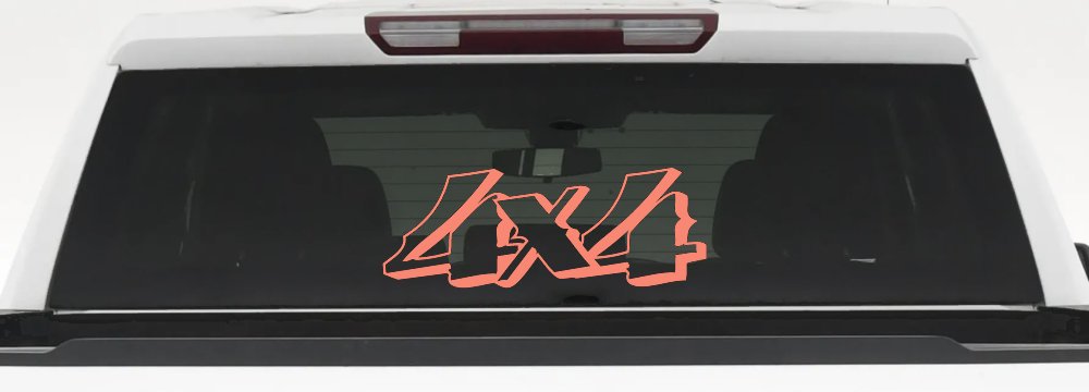 4x4 Off Road Decal Truck Window Sticker Vinyl SUV Car Adventure (Coral)