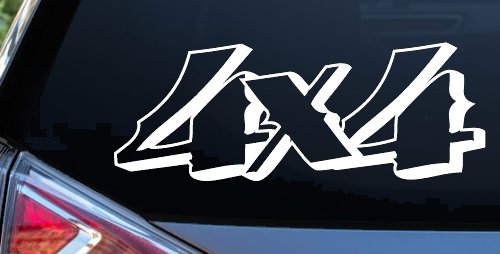 4X4 Off Road Car or Truck Window Decal Sticker (White)