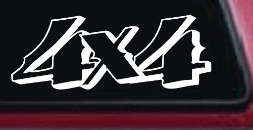 4X4 Off Road Car or Truck Window Decal Sticker (White)