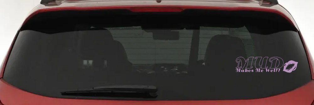 Mud Makes Me Wet with Lips Off Road Car or Truck Window Decal Sticker (Lilac)