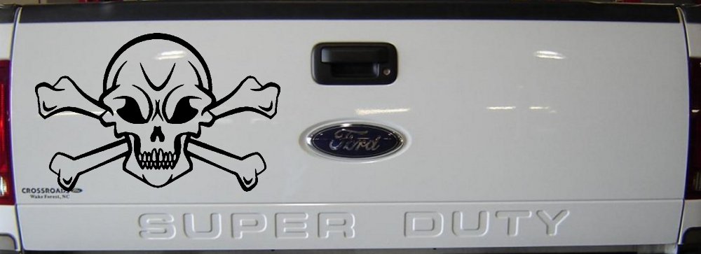 Skull and Cross Bones Skulls Car or Truck Window Decal Sticker