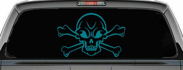 Skull and Cross Bones Skulls Car or Truck Window Decal Sticker