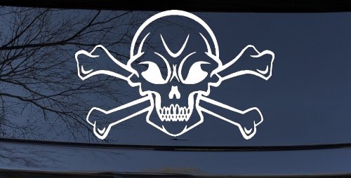 Skull and Cross Bones Skulls Car or Truck Window Decal Sticker