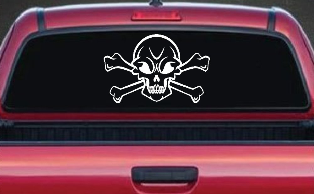 Skull and Cross Bones Skulls Car or Truck Window Decal Sticker