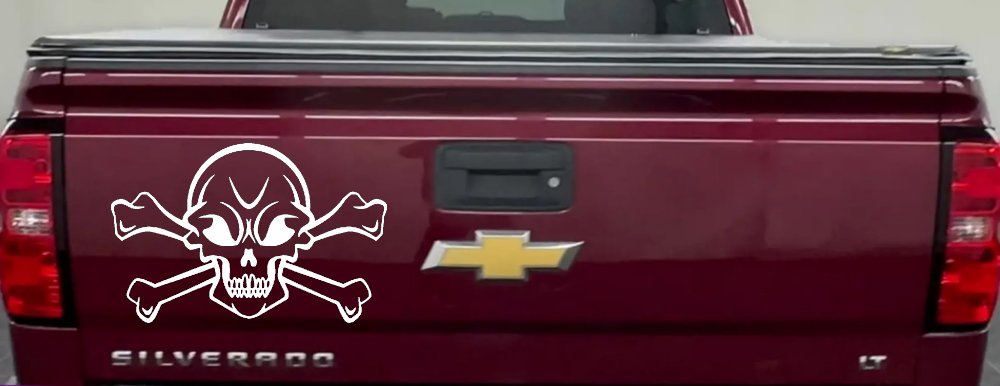 Skull and Cross Bones Skulls Car or Truck Window Decal Sticker
