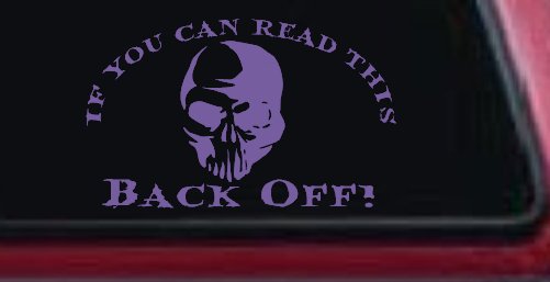 If You Can Read This Back Off Skull Car or Truck Window Decal Sticker