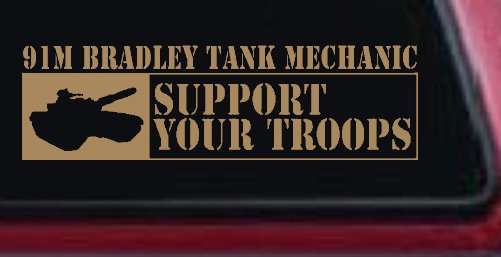 91M Bradley Tank Mechanic Military Car or Truck Window Decal Sticker