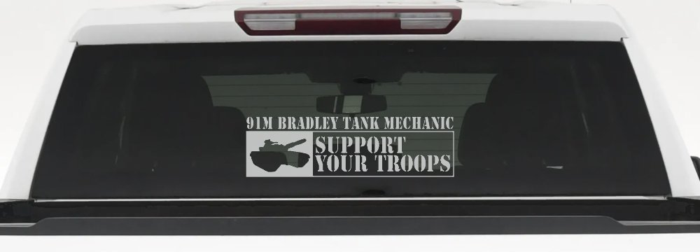 91M Bradley Tank Mechanic Military Car or Truck Window Decal Sticker