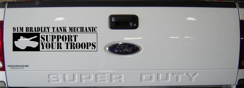 91M Bradley Tank Mechanic Military Car or Truck Window Decal Sticker