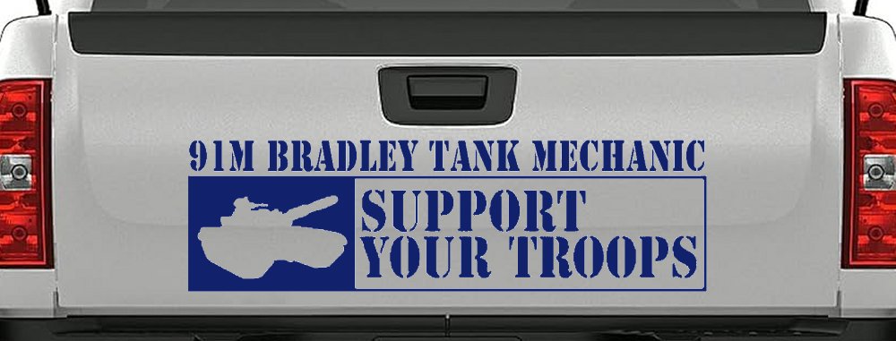 91M Bradley Tank Mechanic Military Car or Truck Window Decal Sticker
