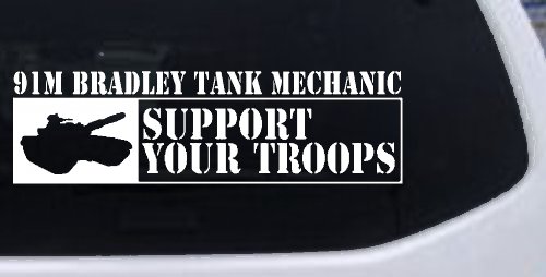 91M Bradley Tank Mechanic Military Car or Truck Window Decal Sticker