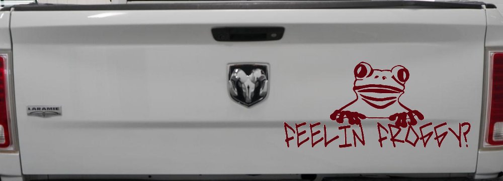 Feelin Froggy Feeling Frog Car or Truck Window Decal Sticker