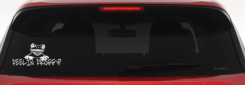 Feelin Froggy Feeling Frog Car or Truck Window Decal Sticker