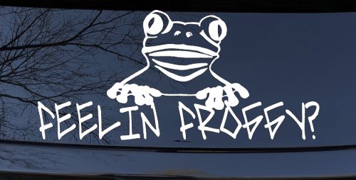 Feelin Froggy Feeling Frog Car or Truck Window Decal Sticker