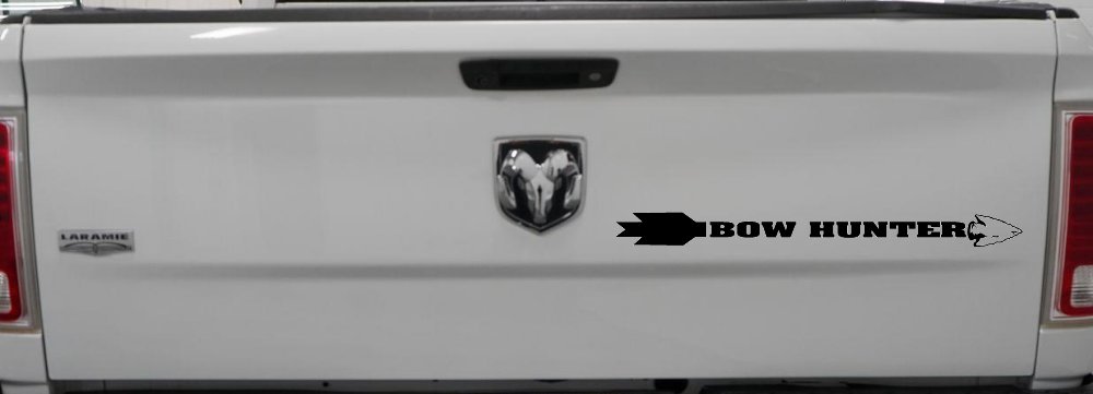 Bow Hunter Hunting Car or Truck Window Decal Sticker (Black)