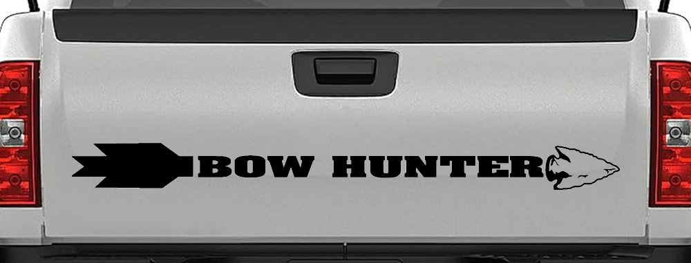 Bow Hunter Hunting Car or Truck Window Decal Sticker (Black)