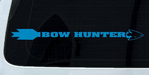 Bow Hunter Hunting Car or Truck Window Decal Sticker (Blue)