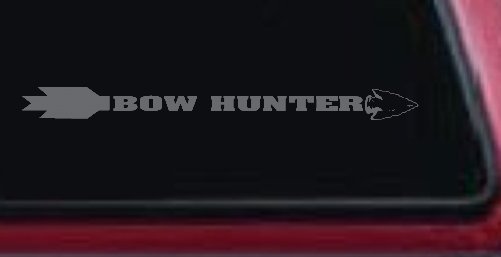 Bow Hunter Hunting Car or Truck Window Decal Sticker (Silver)