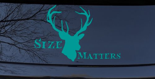 Size Matters Big Buck Deer Hunting Car or Truck Window Decal Sticker