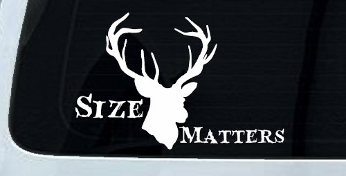 Size Matters Big Buck Deer Hunting Car or Truck Window Decal Sticker