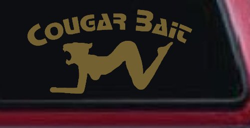 Cougar Bait Funny Car or Truck Window Decal Sticker