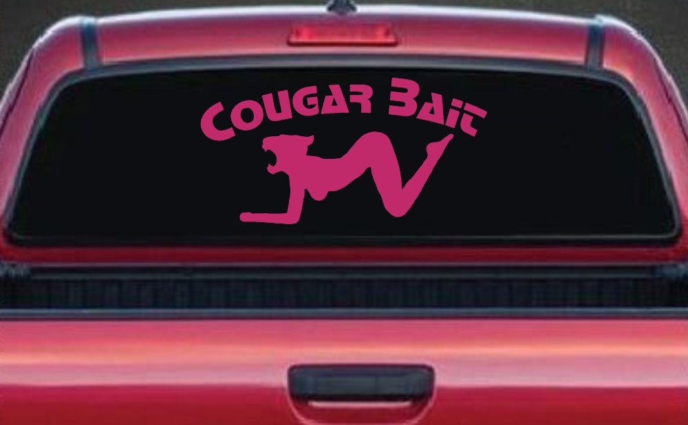 Cougar Bait Funny Car or Truck Window Decal Sticker