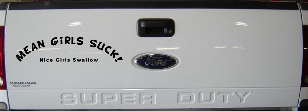 Mean Girls Suck Nice Girls Swallow Funny Car or Truck Window Decal Sticker