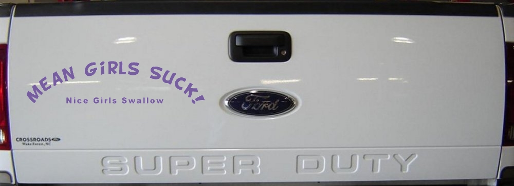 Mean Girls Suck Nice Girls Swallow Funny Car or Truck Window Decal Sticker