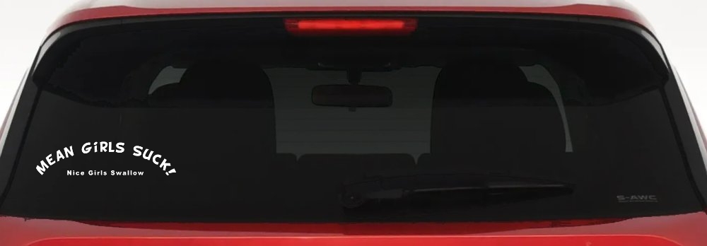Mean Girls Suck Nice Girls Swallow Funny Car or Truck Window Decal Sticker