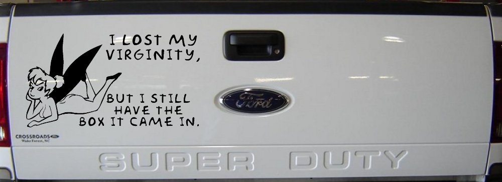 Funny I lost My Virginity But I still Have the Box It Came In Car or Truck Window Decal Sticker (Black)