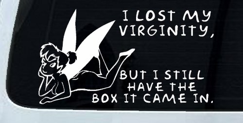 Funny I lost My Virginity But I still Have the Box It Came In Car or Truck Window Decal Sticker (White)