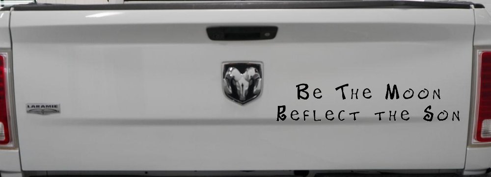 Be The Moon Reflect the Son Christian Car or Truck Window Decal Sticker