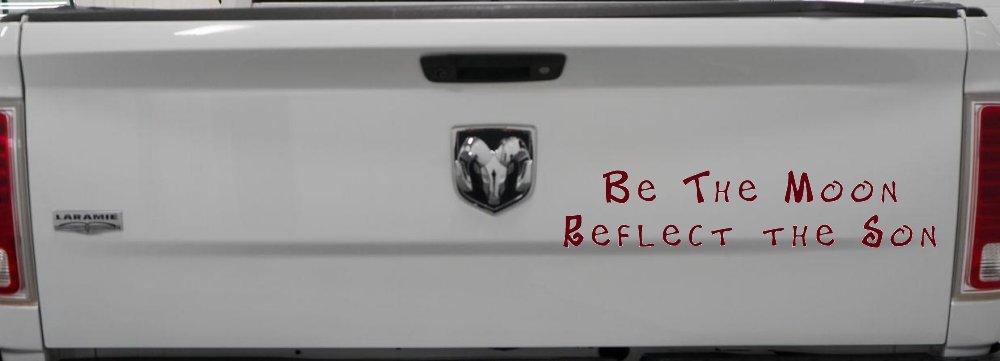Be The Moon Reflect the Son Christian Car or Truck Window Decal Sticker