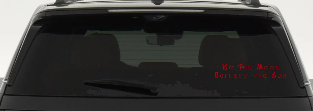 Be The Moon Reflect the Son Christian Car or Truck Window Decal Sticker (Red)
