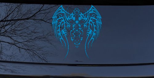 Tribal Wings and Cross Christian Car or Truck Window Decal Sticker